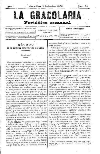 La Gracolaria, 3/12/1904 [Issue]