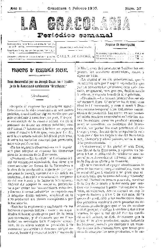 La Gracolaria, 4/2/1905 [Issue]
