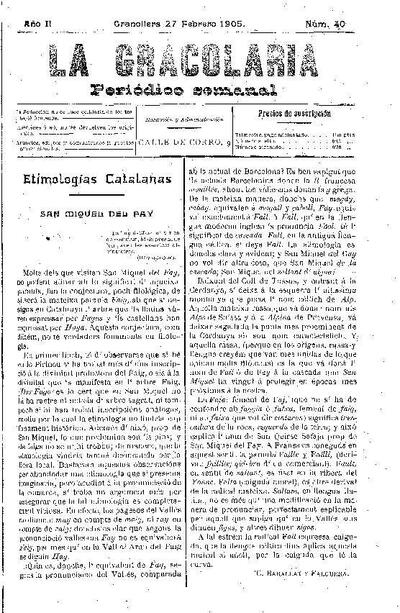 La Gracolaria, 27/2/1905 [Issue]