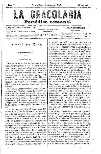 La Gracolaria, 4/3/1905 [Issue]
