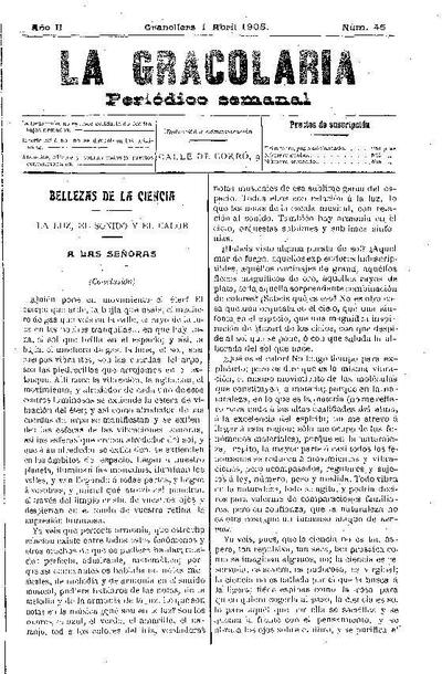 La Gracolaria, 1/4/1905 [Issue]