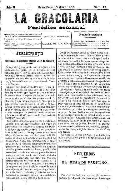 La Gracolaria, 15/4/1905 [Issue]