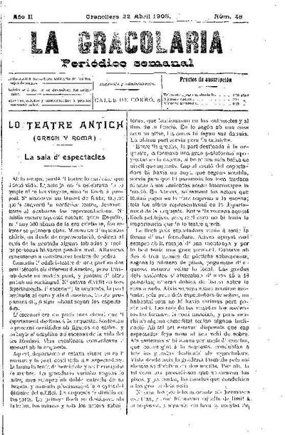 La Gracolaria, 22/4/1905 [Issue]