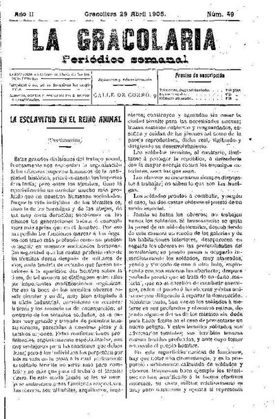 La Gracolaria, 29/4/1905 [Issue]
