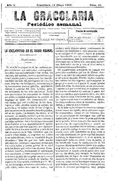 La Gracolaria, 13/5/1905 [Issue]