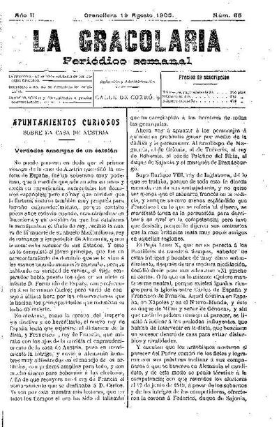 La Gracolaria, 19/8/1905 [Exemplar]