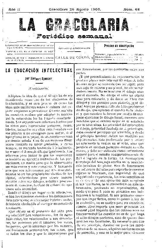 La Gracolaria, 26/8/1905 [Exemplar]