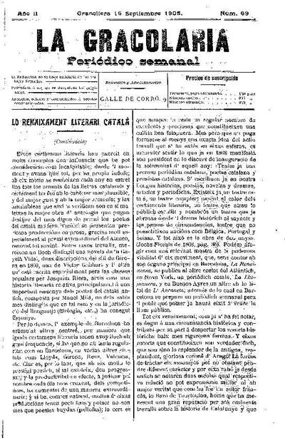 La Gracolaria, 16/9/1905 [Exemplar]