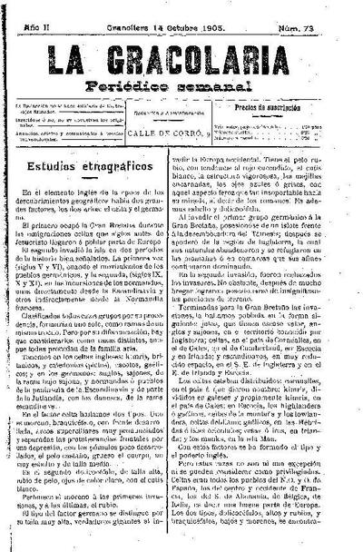 La Gracolaria, 14/10/1905 [Exemplar]
