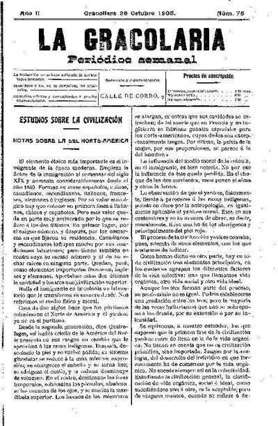 La Gracolaria, 28/10/1905 [Issue]