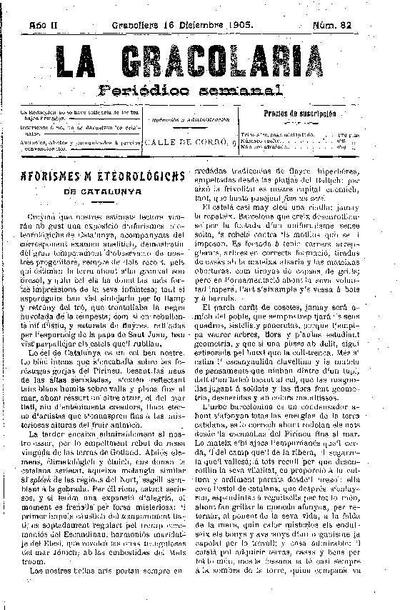 La Gracolaria, 16/12/1905 [Issue]