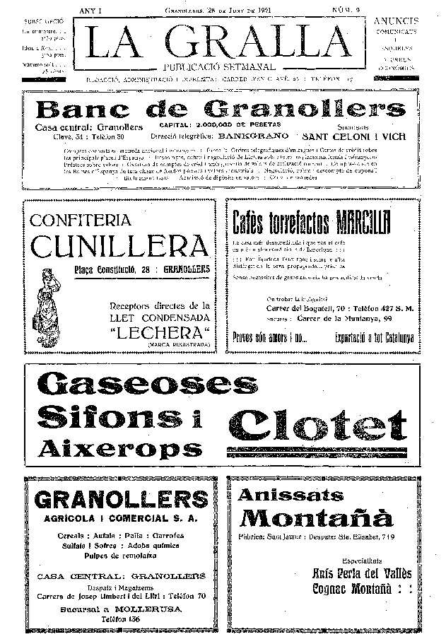La Gralla, 26/6/1921 [Issue]