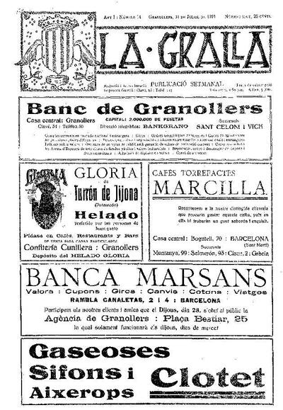 La Gralla, 31/7/1921 [Issue]