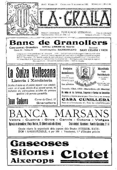 La Gralla, 11/9/1921 [Ejemplar]