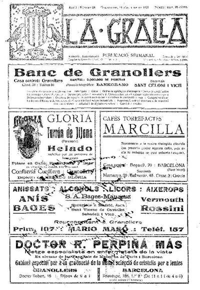 La Gralla, 16/10/1921 [Ejemplar]