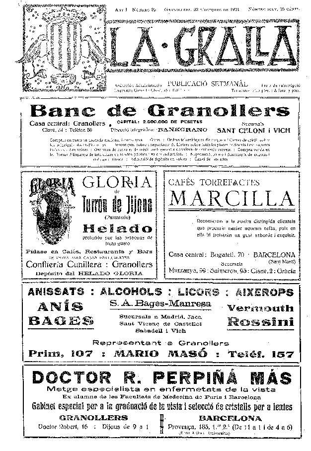 La Gralla, 23/10/1921 [Ejemplar]