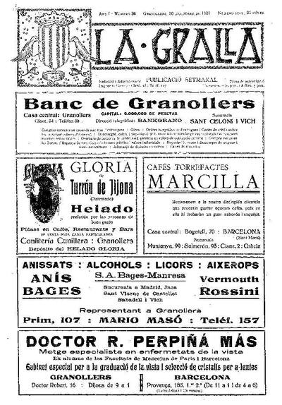 La Gralla, 30/10/1921 [Exemplar]