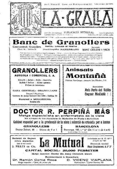 La Gralla, 20/11/1921 [Exemplar]