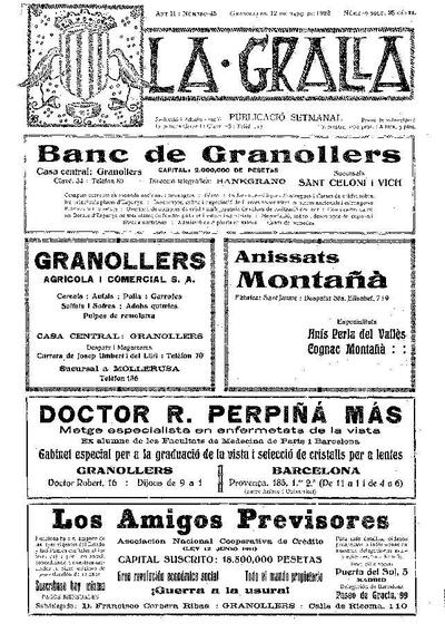 La Gralla, 12/3/1922 [Issue]