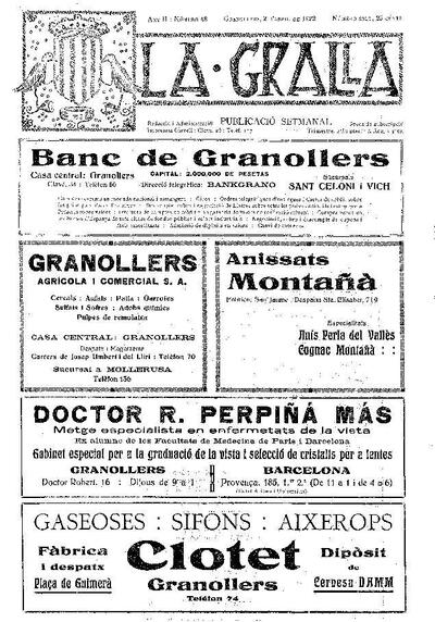La Gralla, 2/4/1922 [Issue]
