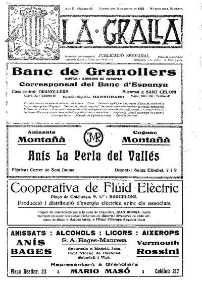 La Gralla, 2/7/1922 [Exemplar]
