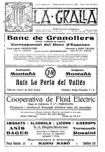 La Gralla, 30/7/1922 [Issue]