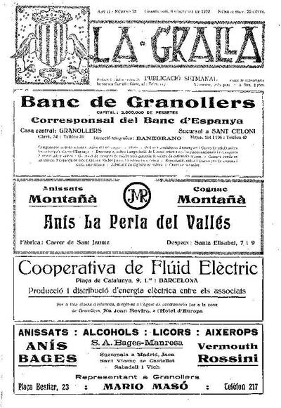 La Gralla, 8/10/1922 [Issue]