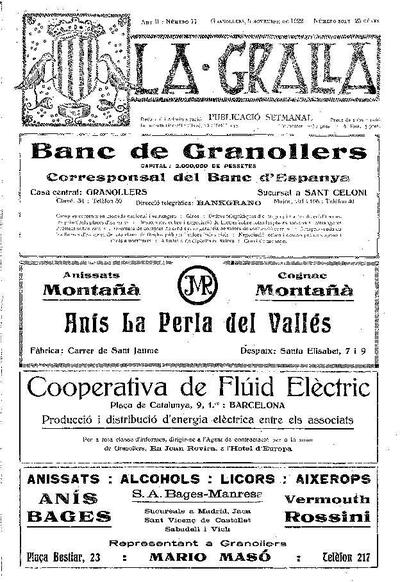 La Gralla, 5/11/1922 [Exemplar]