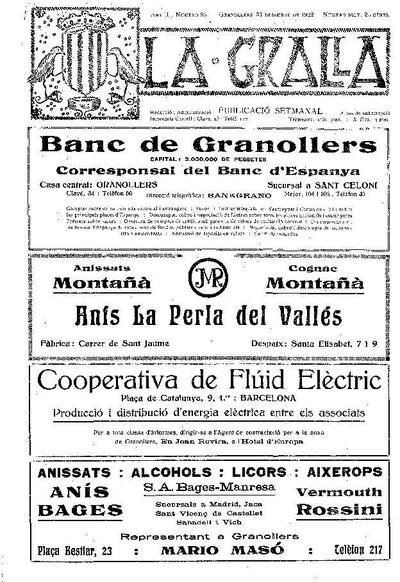 La Gralla, 31/12/1922 [Issue]