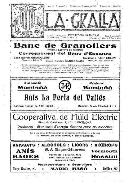 La Gralla, 21/1/1923 [Issue]