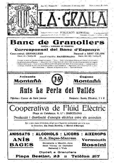 La Gralla, 11/3/1923 [Issue]