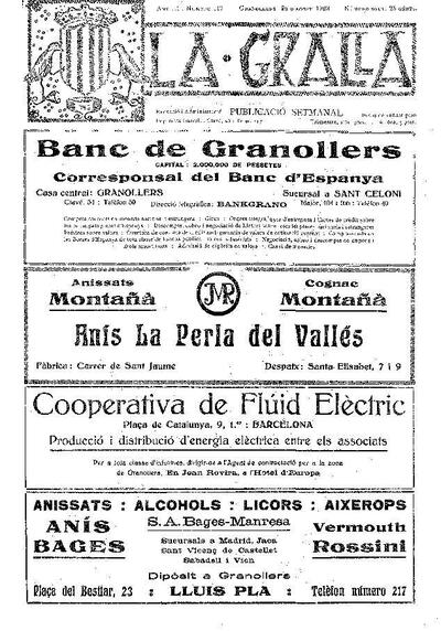 La Gralla, 26/8/1923 [Issue]