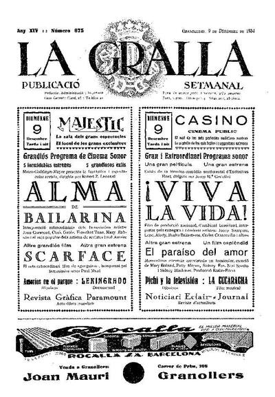 La Gralla, 9/12/1934 [Issue]