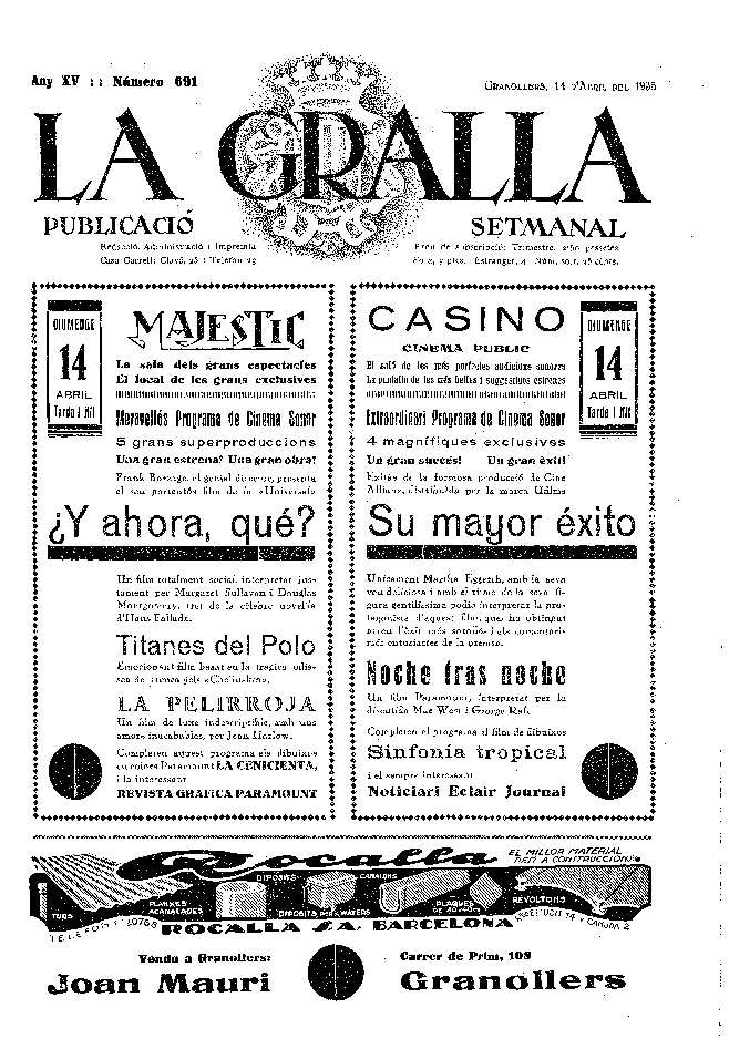 La Gralla, 14/4/1935 [Issue]