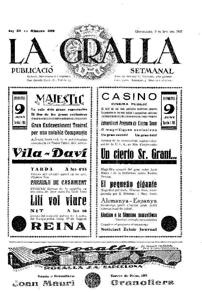 La Gralla, 9/6/1935 [Issue]