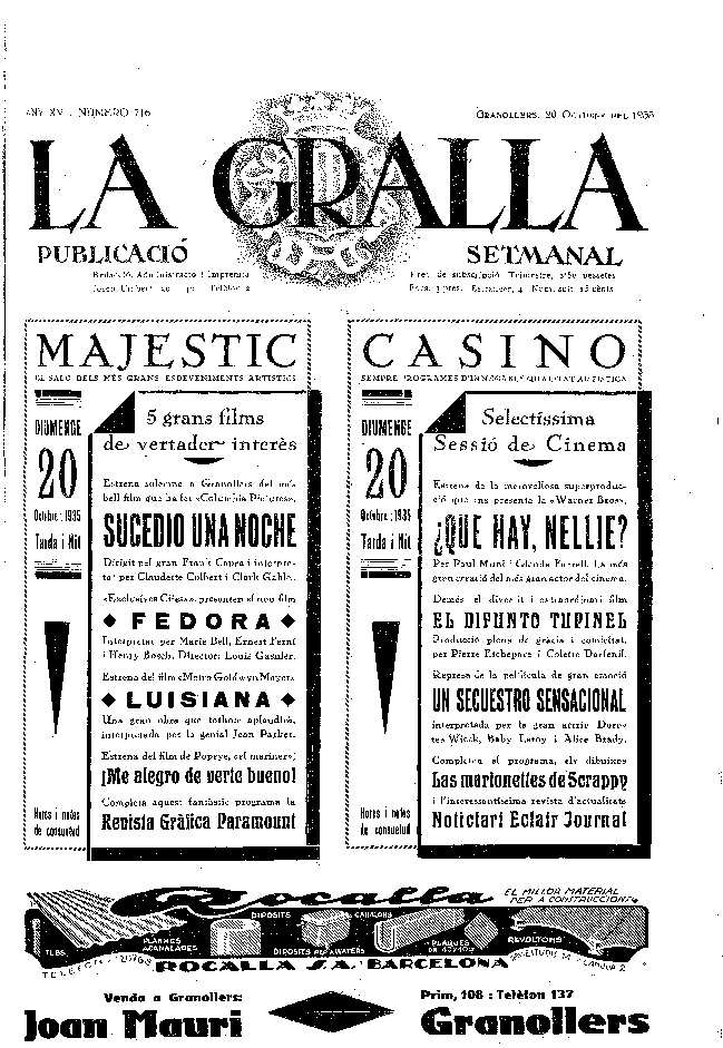 La Gralla, 20/10/1935 [Issue]
