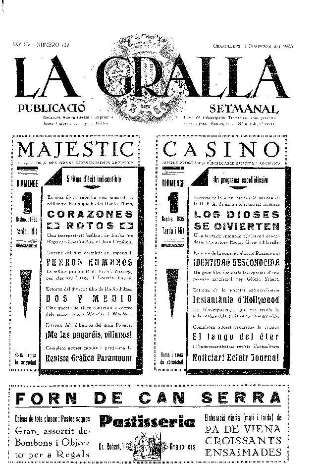 La Gralla, 1/12/1935 [Issue]