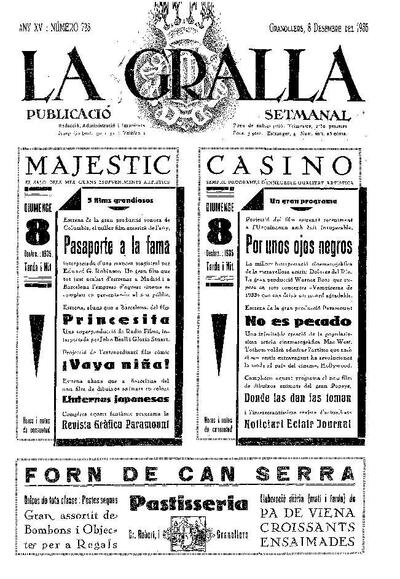 La Gralla, 8/12/1935 [Issue]