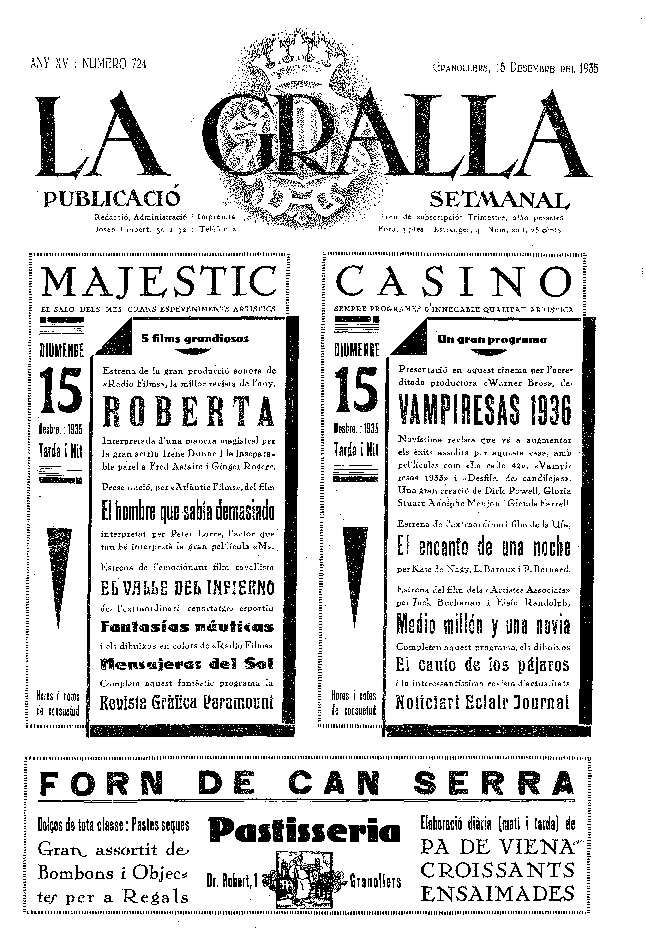 La Gralla, 15/12/1935 [Issue]