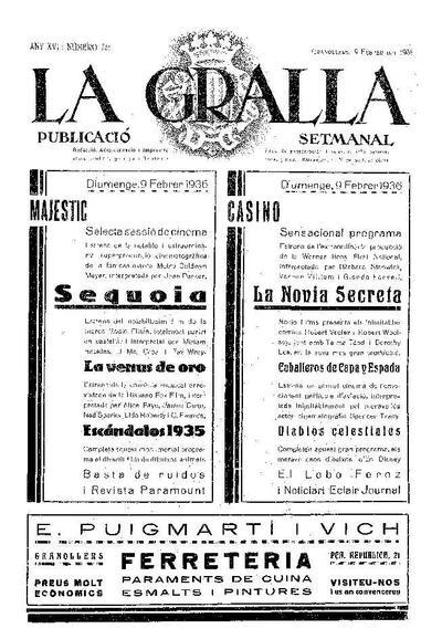 La Gralla, 9/2/1936 [Issue]