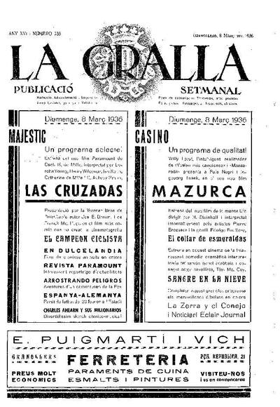 La Gralla, 8/3/1936 [Issue]