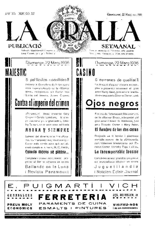 La Gralla, 22/3/1936 [Issue]