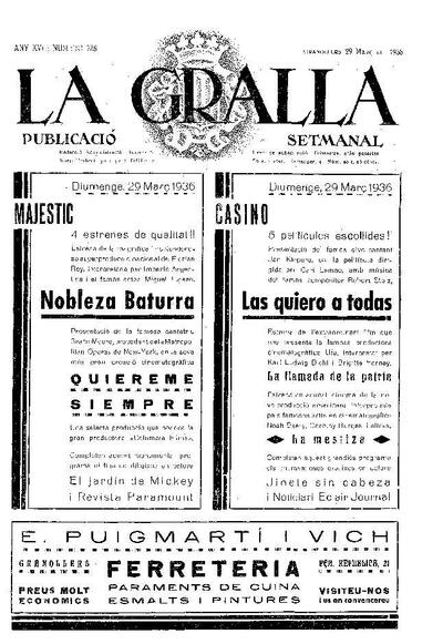 La Gralla, 29/3/1936 [Issue]