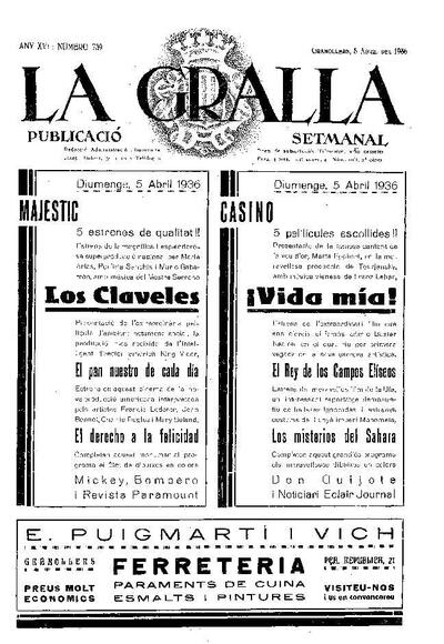 La Gralla, 5/4/1936 [Issue]