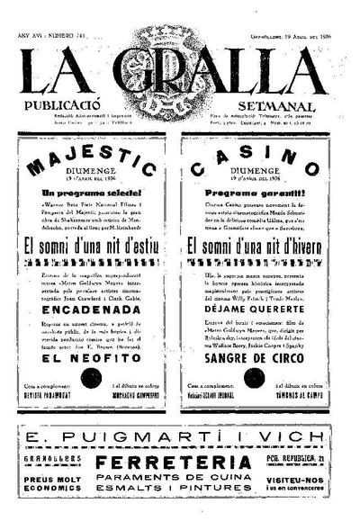 La Gralla, 19/4/1936 [Issue]