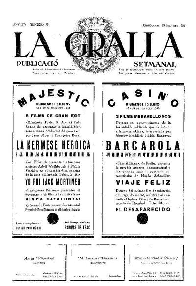 La Gralla, 28/6/1936 [Issue]