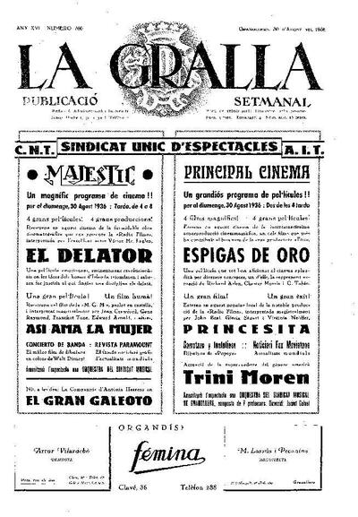 La Gralla, 30/8/1936 [Issue]