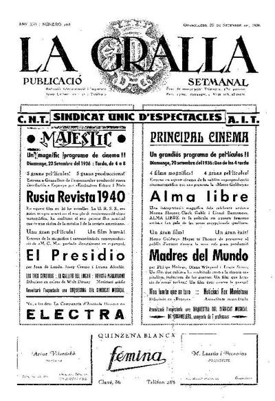 La Gralla, 20/9/1936 [Issue]