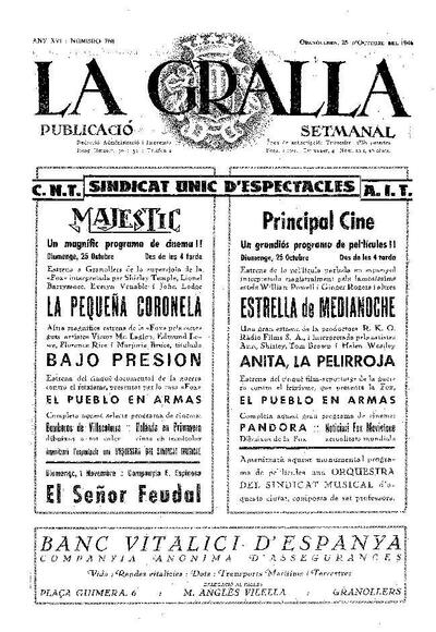 La Gralla, 25/10/1936 [Issue]
