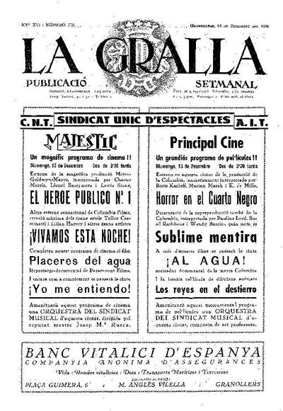 La Gralla, 13/12/1936 [Issue]